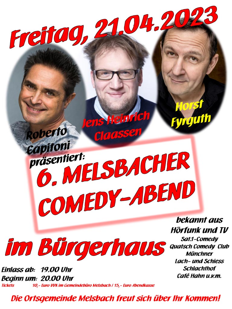 Plakat Comedy Abend 2023 04 21