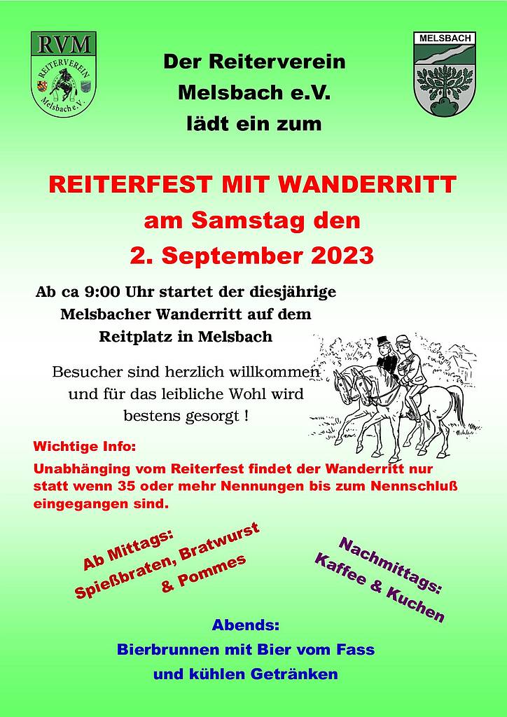 Reiterfest Plakat 2023